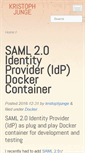 Mobile Screenshot of kristophjunge.com